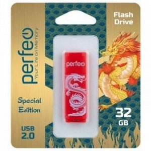 USB-флеш-накопитель Perfeo 32GB C04 Red Dragon {Китай}