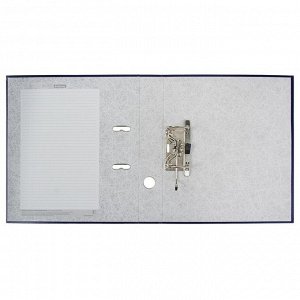 Папка-регистратор А4, 50 мм, ErichKrause Granite, собранная, пластиковый карман, синяя, вместимость 350 листов