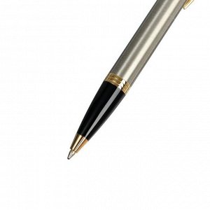 Ручка шариковая Parker IM Core K321 Brushed Metal GT M, корпус из латуни, синие чернила