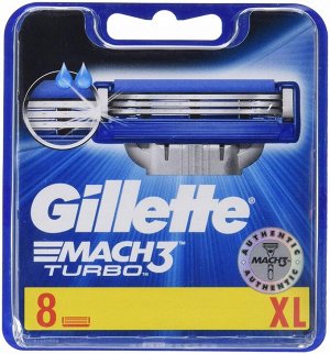 Gillette сменные кассеты для станка Mach3 Turbo, 8шт