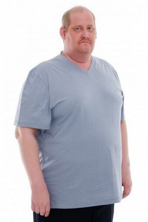 Мужская футболка КУЛИРКА - V (BIG - BIG плюс) серый