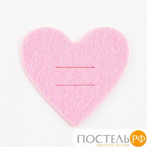 Конверт для столовых приборов "Love" розовый, 5,4 х 5 см, 100% п/э, фетр 5065877