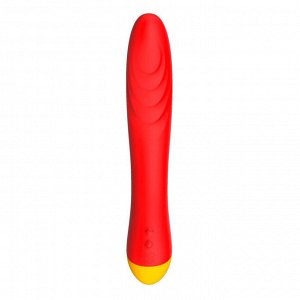 Красный изогнутый вибромассажер Romp Hype G-Spot - 21 см.