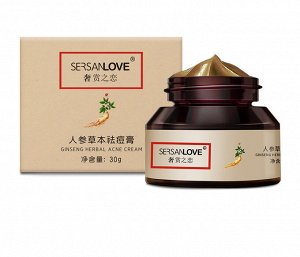 Травяной крем от акне и прыщей с женьшенем Sersanlove Ginseng Herbal Acne Cream, 30г