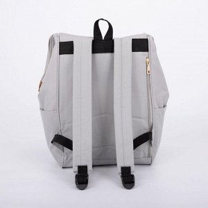 Рюкзак молодёжный, отдел на молнии, 3 наружных карманов, цвет серый