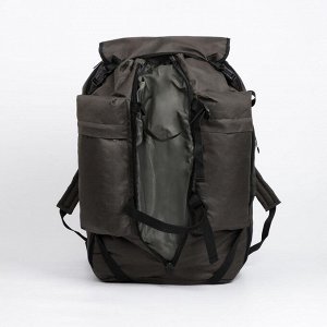 Рюкзак туристический, 55 л, отдел на шнурке, с расширением, наружный карман, цвет хаки