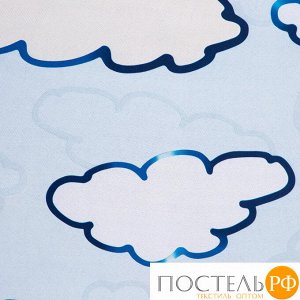 Штора "Этель" Синие облака, 110*260 см, блэкаут, 100% п/э 6930750