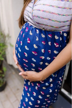 Платье для беременных и кормящих "Совы"