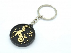 Брелок литой знак зодиака "Козерог" черный. 35*35мм