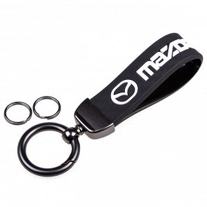 Брелок Брелок силикон/металлический SW с кольцом Mazda - Стильный, современный брелок для ключей, выполненный из прочного силикона с металлическим кольцом. Размеры образца: Общая длина-125 мм Ширина-2