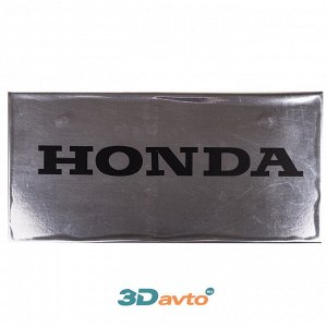 Табличка на номер пластик "Honda" (160х320) фон хром надпись черная (уп. 1 шт.) A-STICKER