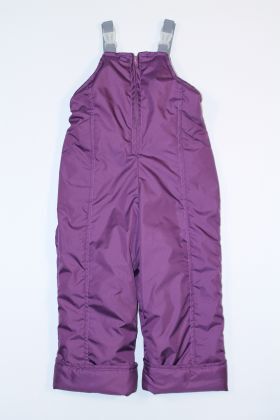 Фиолетовый Зимние брюки из плащевой непромокаемой ткани отлично подойдут для активных прогулок на свежем воздухе в холодную погоду зимой. Подклад из мягкого флиса до середины бедра  сохряняет тепло, а