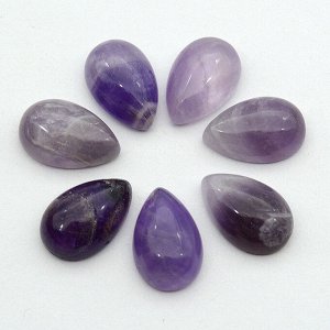 Кабошон из аметиста капля, 15*10*5,5мм