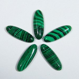 Кабошон, малахит (искусственный) овал, 23*8*3,5мм.