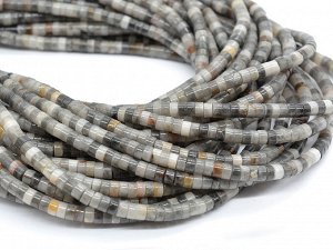 Бусины из кварца льдистого диски 4мм, 38см, 148 бусин