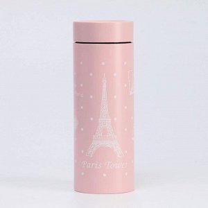Термос "Париж", 260 мл, сохраняет тепло 6 ч, 16 х 6 см, розовый