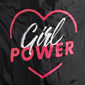 Дождевик-плащ Girl power, размер 42-46, 60 х 110 см, цвет чёрный