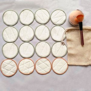 Многоразовый диск для снятия макияжа из бамбукового волокна БЕЛЫЙ