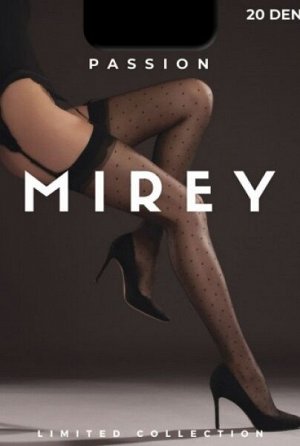 PASSION 20 (MIREY) чулки под пояс с резинкой без кружев и силикона, 20 ден