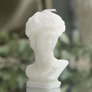 Интерьерная свеча «Давид», белая, 4 х 6,7 см
