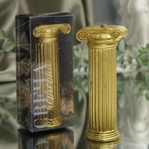 Интерьерная свеча «Колонна», золотая 5278260