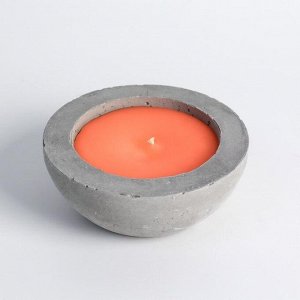 Свеча ароматическая в бетоне "Полусфера", оранжевый