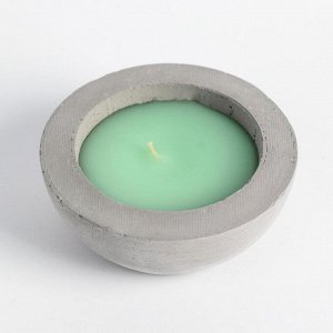 Свеча ароматическая в бетоне "Полусфера", зеленый