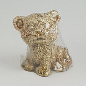 Свеча новогодняя "Символ года - тигрёнок", 5 см, золото