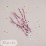 Свечи для торта &quot;Spiral&quot; розовые, 6 шт.