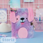 Блокнот &quot;Purple Dog&quot; меховой с замочком A5