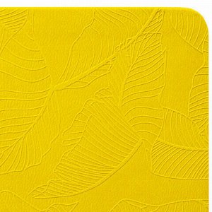 Ежедневник датированный 2022 А5 138x213 мм BRAUBERG "Foliage", под кожу, желтый, 112821