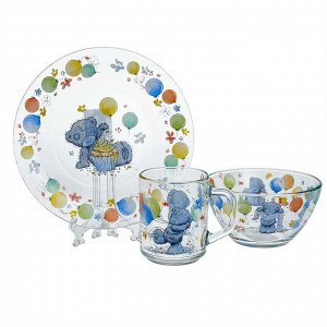 Набор посуды 3 предмета детский КРС-1337 "Me to You" (стекло)