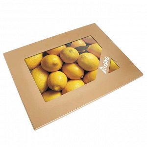 Доска разделочная 30?40 см стеклянная ДВ7-014 "Ящик с лимонами"