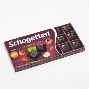 Темный шоколад Schogetten Dark Chocolate с фундуком, 100 г