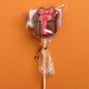 Фигурный шоколад на палочке «Подарок», 14 г