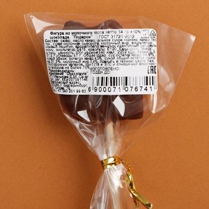 Фигурный шоколад на палочке «Подарок», 14 г
