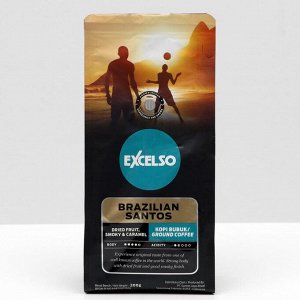 Кофе молотый Excelso Brazilian Santos обжаренный, 200 г