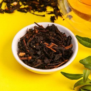 Чай чёрный в тубусе «Вкусный антистресс», вкус: глинтвейн,100 г
