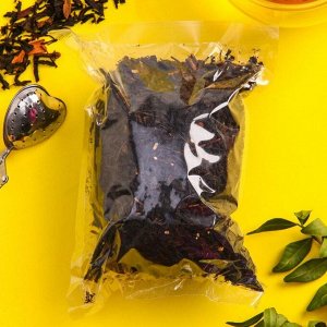 Чай чёрный в тубусе «Вкусный антистресс», вкус: глинтвейн,100 г