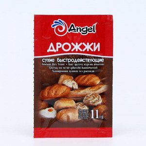 Дрожжи Angel инстантные хлебопекарные, малосладкие, 11 г