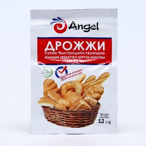 Дрожжи Angel инстантные хлебопекарные, малосладкие, 12 г