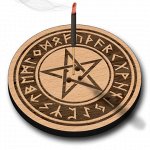 Подставка для благовоний Защитная пентаграмма, бук
