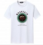Мужская футболка, принт &quot;Горы&quot;, надпись &quot;Mountain&quot;, цвет белый
