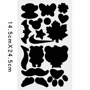 Наклейки-заплатки для одежды фигурные (1 лист), 14,5х24,5 см