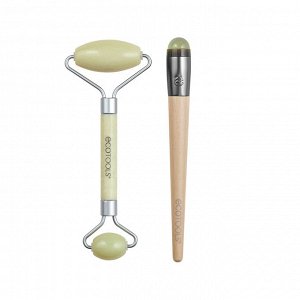 Набор массажеров для лица EcoTools Jade Roller Duo из нефрита