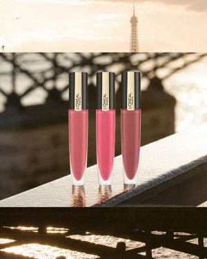 Loreal Paris Губная помада-тинт для губ Rouge Signature Parisian Sunset, матовый, оттенок 129, &quot;Я обезоруживаю&quot;, бордовый, 7 мл