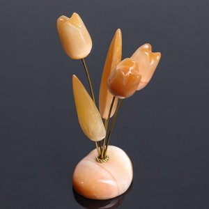 Сувенир Цветы "Тюльпаны"  (3 цветка) малые, без росписи,  11х8,5 см