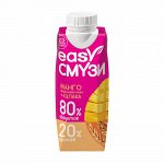 Коктейль из манго, винограда, ананасов с мякотью, со злаками Easy Смузи, 250 мл