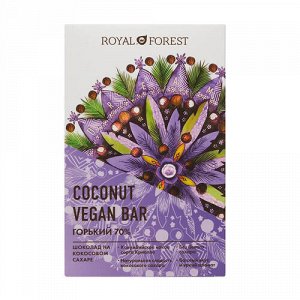 Шоколад горький 70% "Vegan Coconut Bar" Royal Forest