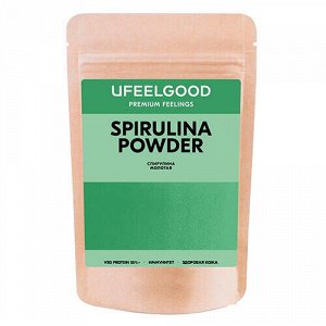 Спирулина молотая / Spirulina powder Ufeelgood, 200 г